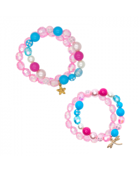 Set 2 bracelets de perles -...