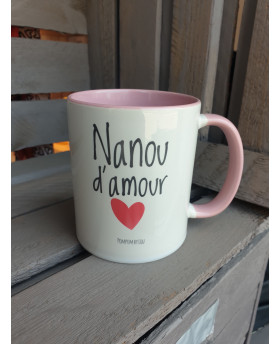 Mug Nanou d'amour - Rose -...