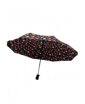 Parapluie fleuris - Noir
