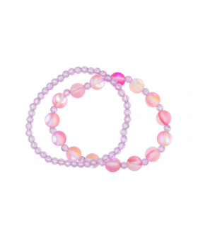Bracelets perles Mauve/Rose...