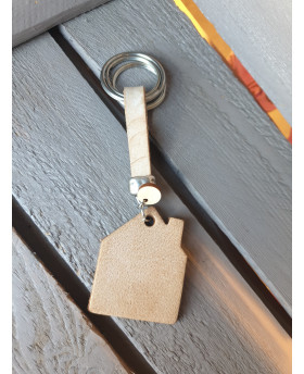 Porte-clés en cuir Maison -...