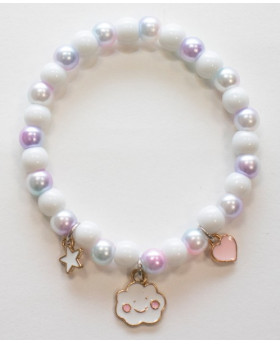 Bracelet perles - Nuage