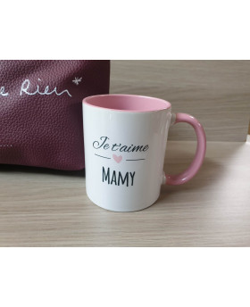 Mug Je t'aime mamy - Rose -...