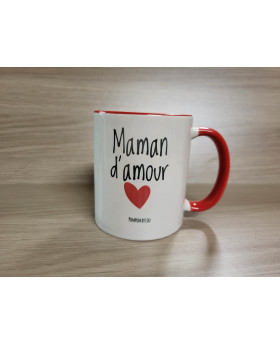 Mug Maman d'amour - Rouge -...