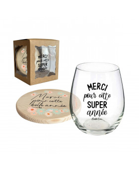 Verre + sous-verre Merci...