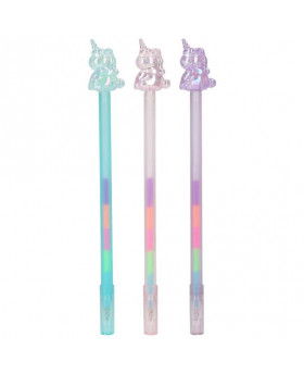 Stylo gel Rose/Mauve/Bleu -...