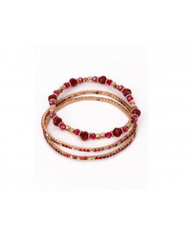 Lot 3 bracelets Rouge -...