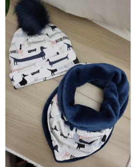 Bonnet Chien saucisse + Pompon - Pompom by Lou