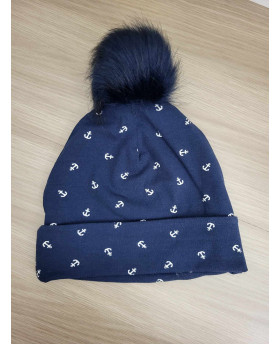 Bonnet Ancres + Pompon -...