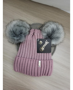 Bonnet enfant - Vieux rose