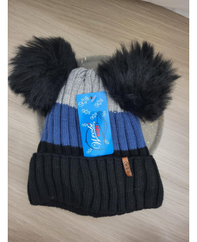 Bonnet enfant - Bleu/Noir
