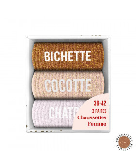 Coffret trio chaussettes...
