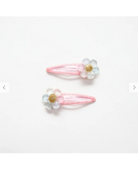 Barrettes Fleur - Rose - Yuko B