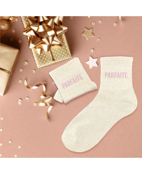 Chaussettes paillettes Parfaite - Ecru