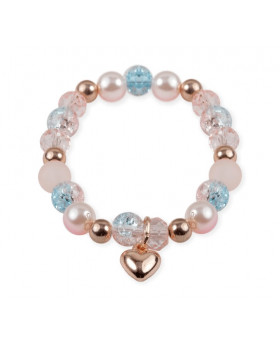 Bracelet perles Coeur -...