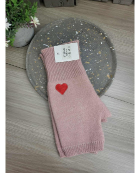 Mitaines Coeur - Rose nude