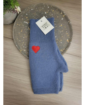 Mitaines Coeur - Bleu