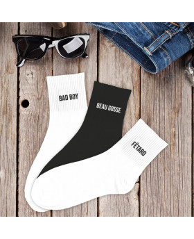 Coffret trio chaussettes - Bad boy/Beau gosse/Fêtard