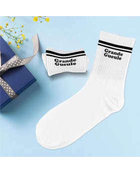 Chaussettes Grande gueule - Blanc