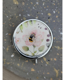 Boite à pilules Fleurs - Rose