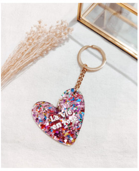 Porte-clés Coeur - La vie...