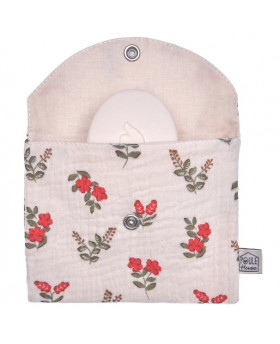 Pochette à savon Fleurs rouges - Poule House