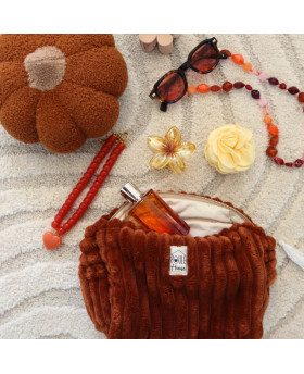 Grande trousse matelassée Camel - Poule House