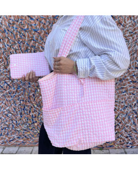 Pochette à livre + Marque-pages Rose - Poule House