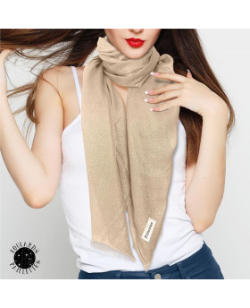 Foulard paillettes Princesse - Beige
