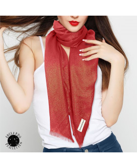 Foulard paillettes Amoureuse - Rouge