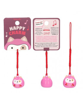 Grigri Charm - Chat Rose -...