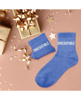 Chaussettes paillettes Irrésistible - Bleu