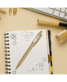 Stylo à paillettes Rebelle - Doré