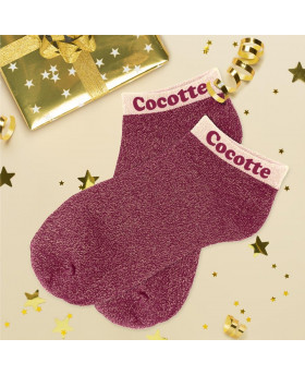 Socquettes paillettes Cocotte - Bordeaux