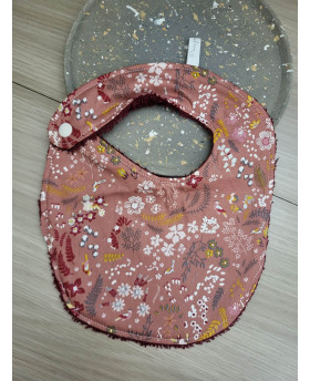 Bavoir Fleurs/Bordeaux -...