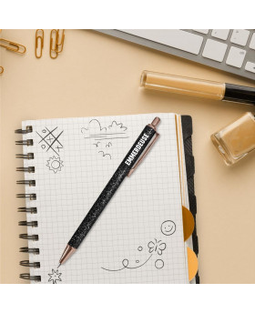 Stylo à paillettes Emmerdeuse - Noir