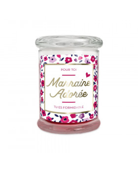 Bougie Marraine adorée - Rose