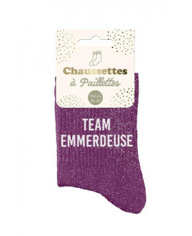 Chaussettes paillettes Team...