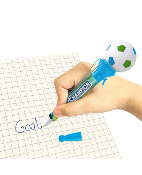 Stylo à billes Football - Vert/Bleu
