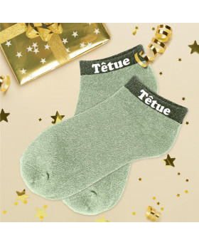 Socquettes paillettes Têtue - Vert