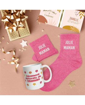 Coffret Mug/Chaussettes - Jolie Maman