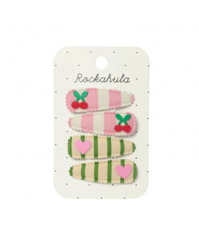 Barrettes Cerises/Coeurs -...