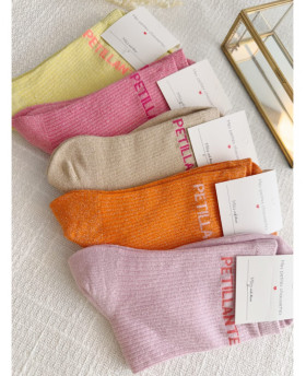 Chaussettes paillettes Chieuse - Rose