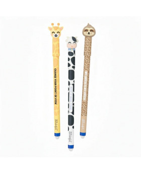 Set de 3 stylos effaçables Girafe/Vache/Paresseux - MrWonderful