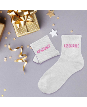 Chaussettes paillettes Associable - Gris clair