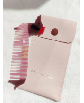 Peigne Teckel Amour - Rose