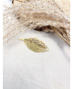Broche Feuille - Doré